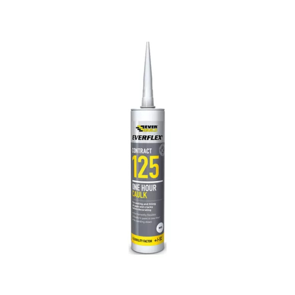 Everbuild One Hour Caulk - Everflex Contract 125 - 380ml - White