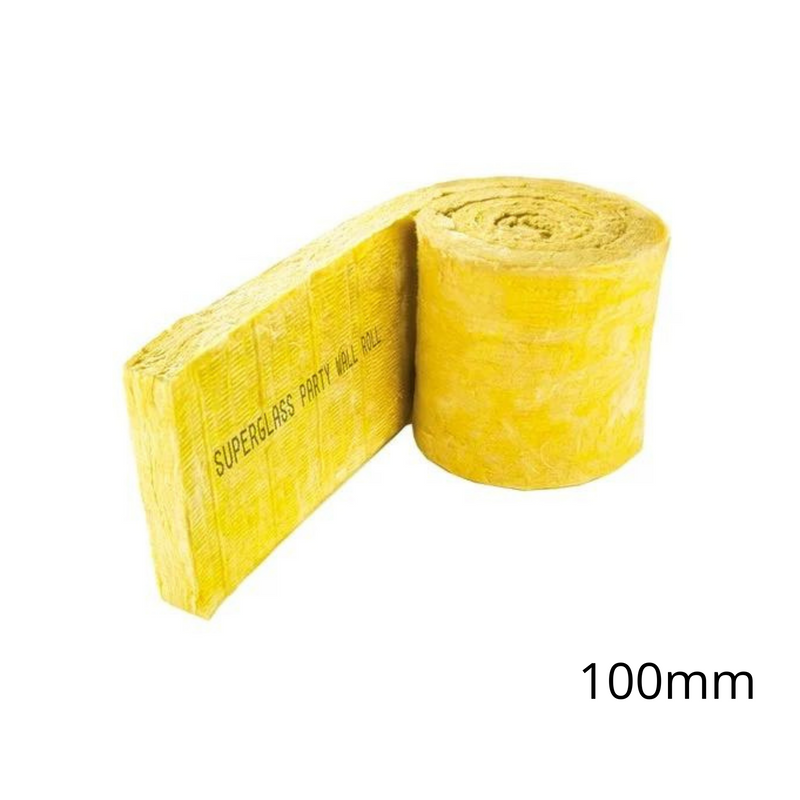 100mm Superglass Party Wall Roll Glass Wool Insulation