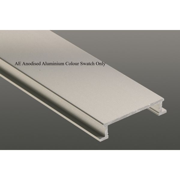 Schluter RENO-T-A Flooring Transition T Bar Milled Anodised Aluminium 2.5m Length 25mm