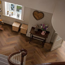 Elka Hardwood 14mm Engineered Oak Glue Herringbone Dark Smoked Oak