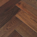 Elka Hardwood 14mm Engineered Oak Glue Herringbone Dark Smoked Oak