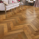 Elka Hardwood 14mm Engineered Oak Glue Herringbone Honey Smoked Oak