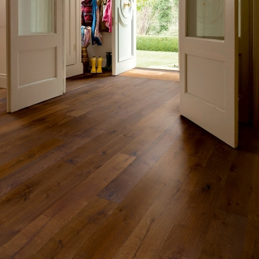 Elka Hardwood 20mm Engineered Oak 2mm Copper Oak Smoked Hand Sawn