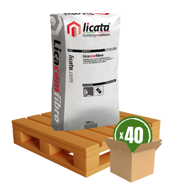 One Coat Render (OCR) LicaCem Fibre Grey - 25KG ( PALLET x 40 BAGS )