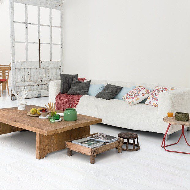 Quick-Step Laminate Impressive Ultra White Planks 12mm