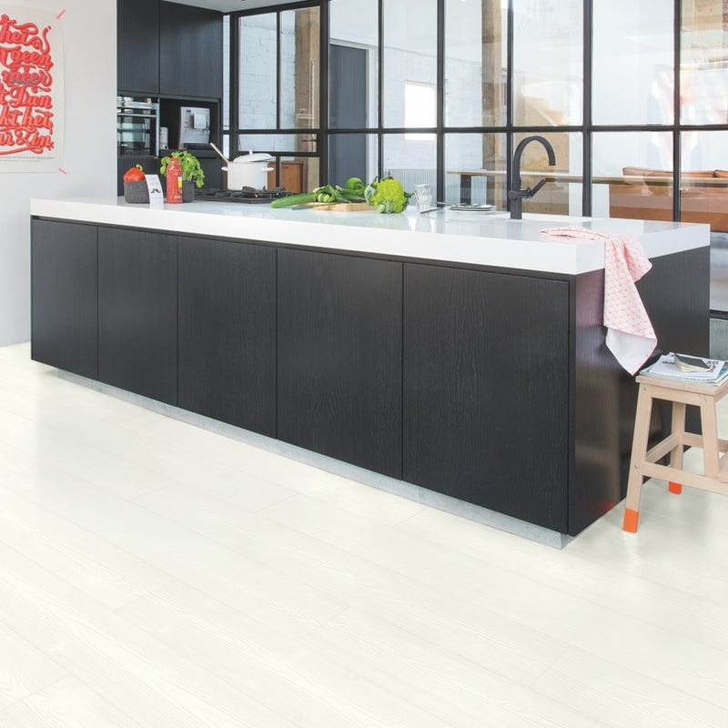 Quick-Step Laminate Impressive Ultra White Planks 12mm