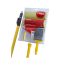 ProDec 6 pc Twin Head 10" Long Pile Padded Masonry Roller, 4" Brush & 4'-8' Pole Set