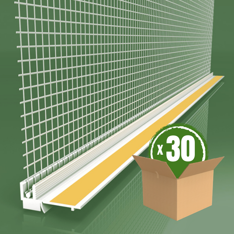 PVC Window Reveal Bead/APU Bead White 6mm (2.4m)