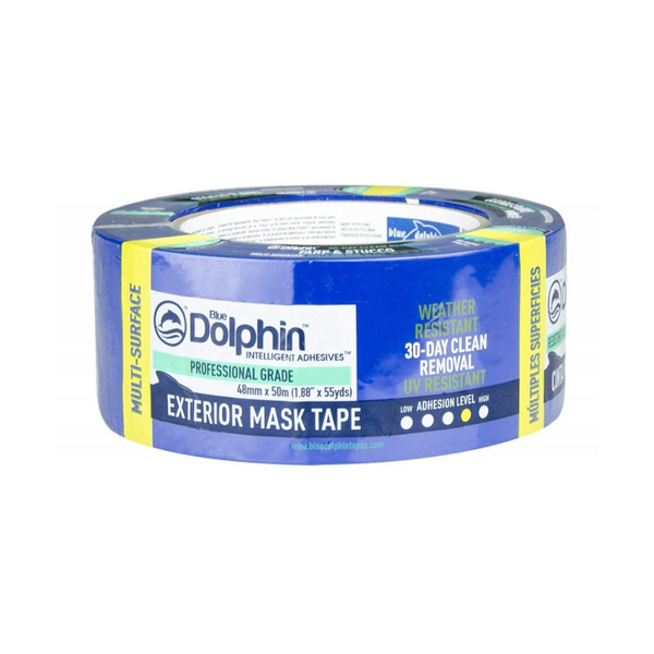 Blue Dolphin Tarp & Stucco 30 days Exterior Tape 48mm X 50m