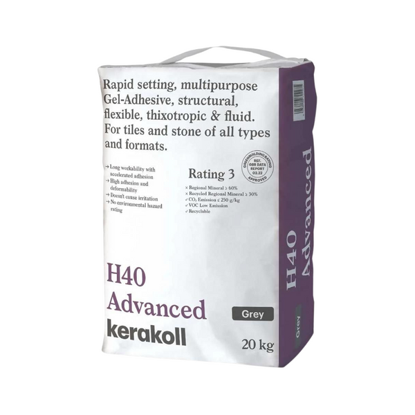 Kerakoll H40 Advanced Adhesive Rapid Set S1 20kg - Grey