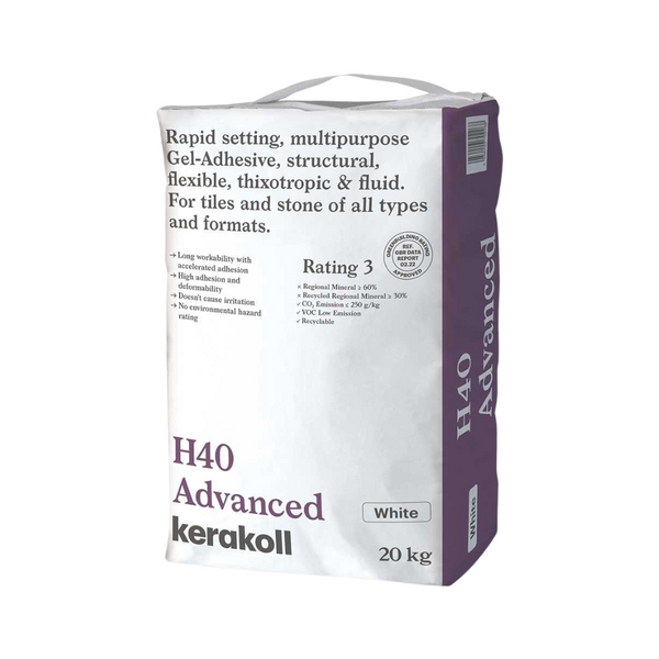 Kerakoll H40 Advanced Adhesive Rapid Set S1 20kg - White