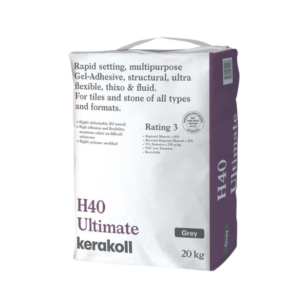 Kerakoll H40 Ultimate S2 Gel-Adhesive 20kg - Grey
