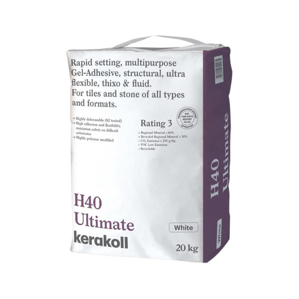 Kerakoll H40 Ultimate S2 Gel-Adhesive 20kg - White