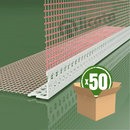 PVC Red Render Corner Bead with Mesh (2.5m)