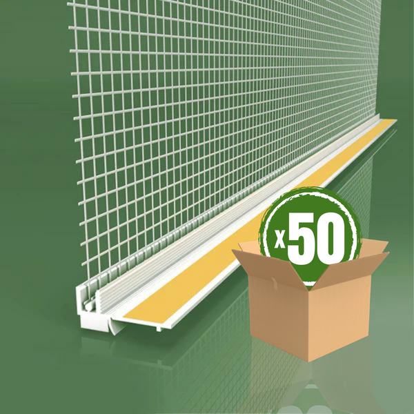 PVC Window Reveal Bead/APU Bead White 6mm (2.4m) - BOX OF 50
