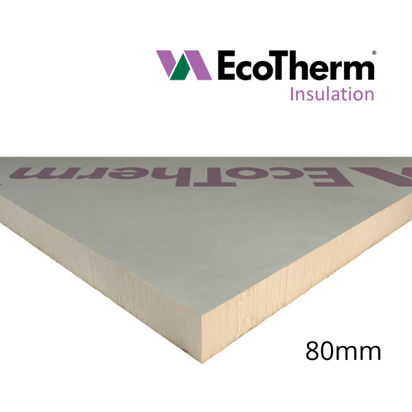 80mm EcoTherm Eco-Versal PIR Insulation Board 2400mm x 1200mm