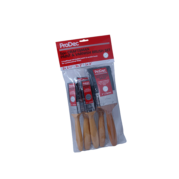 PRODEC Craftsman Bagged Brush Set 5pc