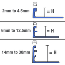 12.5mm Schluter JOLLY-ACG Straight Edge