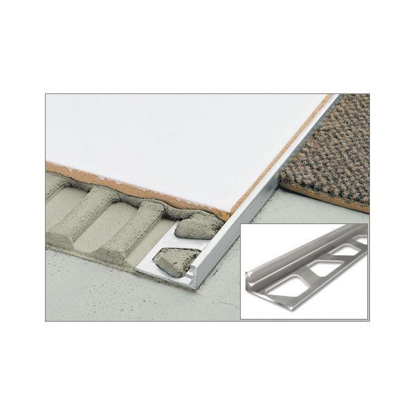 Schluter SCHIENE E Stainless Steel Tile Trim