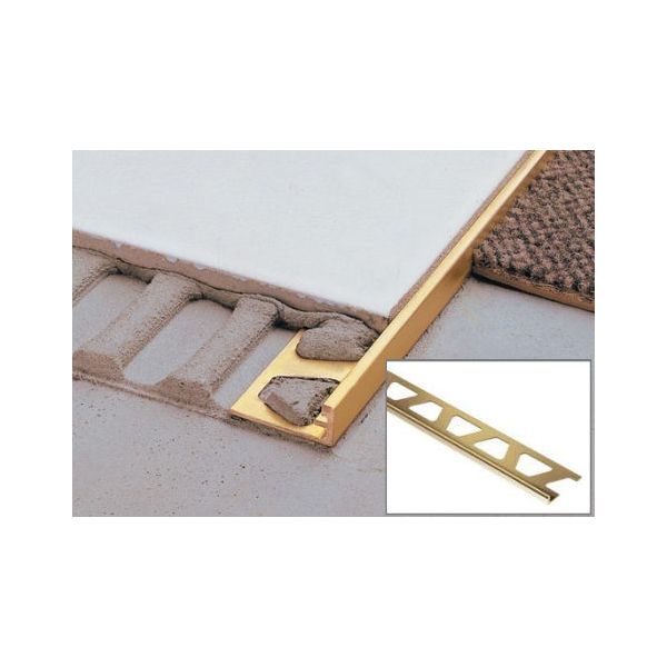 Schluter SCHIENE M Brass Tile Trim 2.5Mtr Length