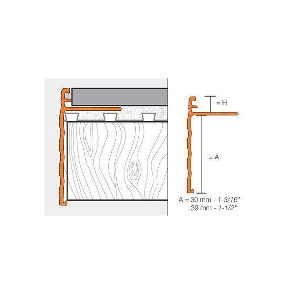 Schluter SCHIENE STEP AE Anodised Aluminium