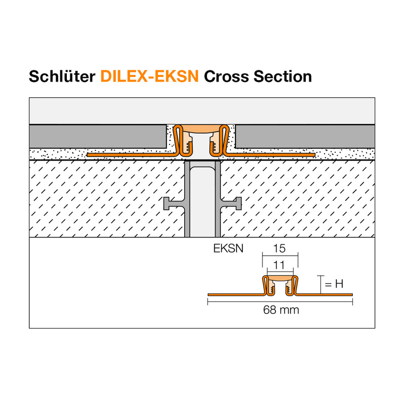 Schluter DILEX EKSN Stainless Steel Movement Joint