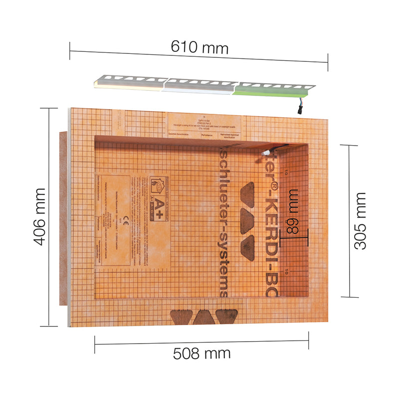 Schluter KERDI BOARD NLT Illuminated LED Niche