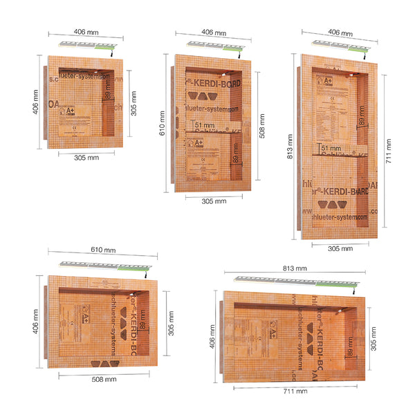 Schluter KERDI BOARD NLT Illuminated LED Niche