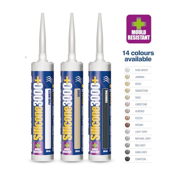 Tilemaster Silicone 3000+ Natural Cure Mould Resistant (Choose Colour)